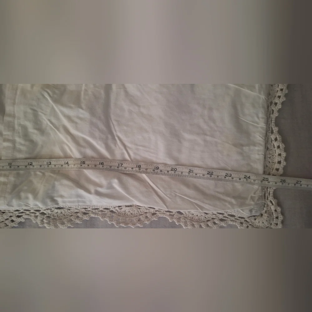 Crochet Cotton Cushion Pillowcase Tan Boho 26x20 In Hippie Western BarncoreSku20